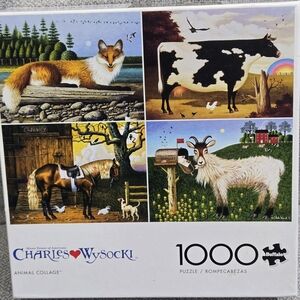 Charles Wysocki-"Animal Collage"  Puzzle - 1000 Pieces